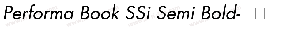 Performa Book SSi Semi Bold字体转换
